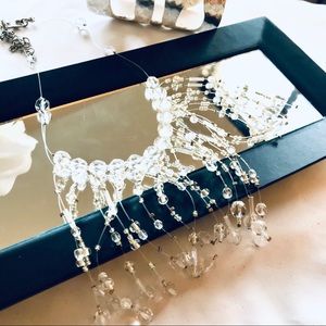 BoHo Handmade Adjustable Beaded Necklace - Clear